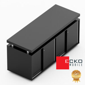 Armário Baixo Duplo 4 Portas de Correr Osaka